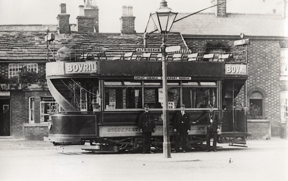 Stockport Corporation Tramways tram at Gatley