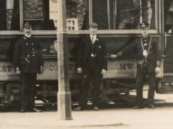 Stockport Corporation Tramways crew
