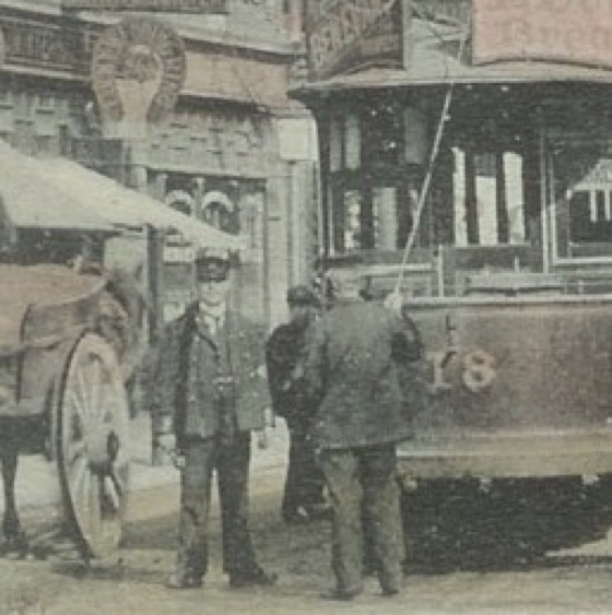 Swansea Tramways Tram No 18 and crew
