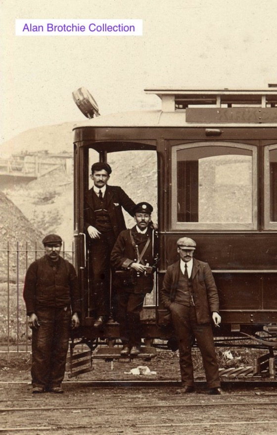 Wemyss and District Tramways conductor at Aberhill Depot 1906