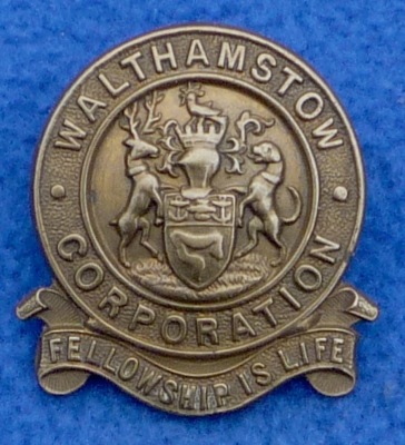 Waltahmstow Council Tramways cap badge