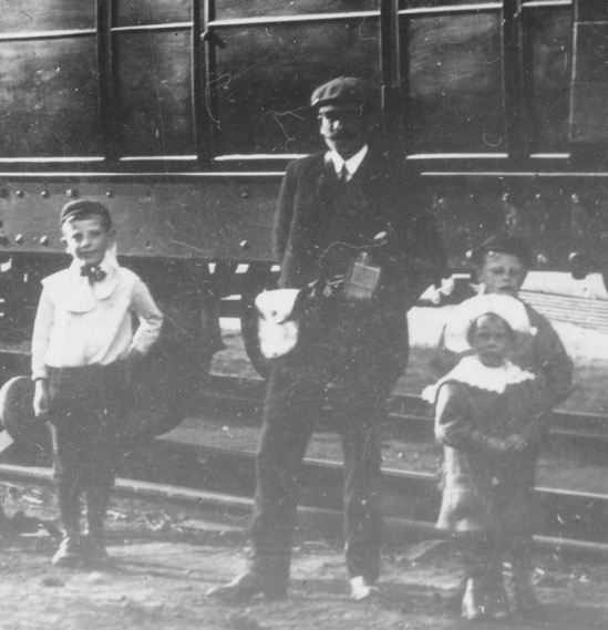 Trafford Park Estates Train conductor in 1908