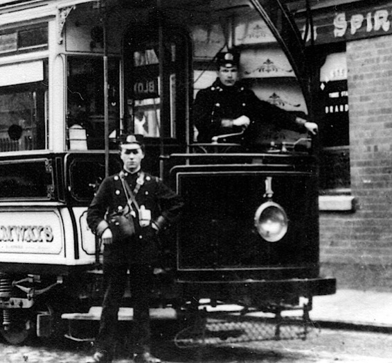 Walsall Corporation Tramways Car No 1 and crew