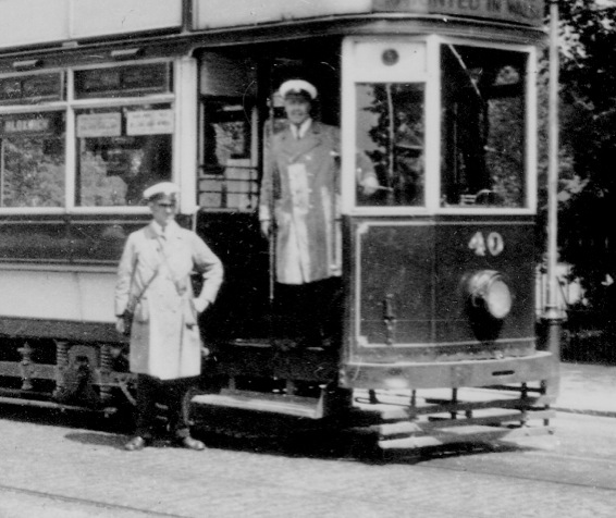 Walsall Corporation Tramways Car No 24 and crew