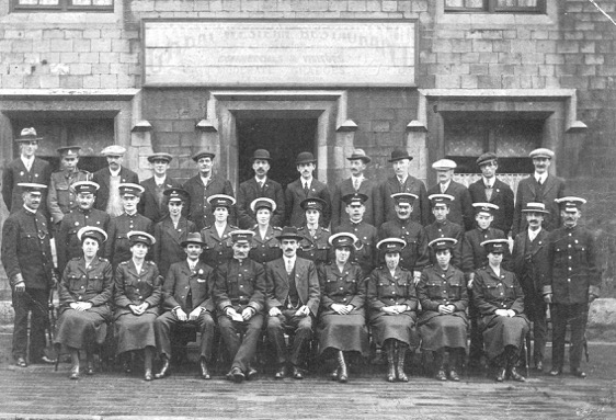 Swindon Corporation Tramways staff photo Great War