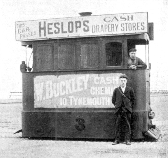 North Shields and Tynemouth District Tramways Steam Tram No 3 and crew
