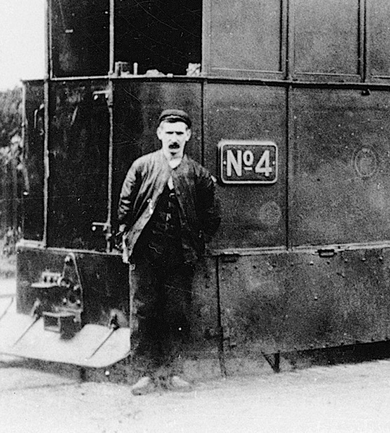 North Shields and Tynemouth District Tramways steam tram driver