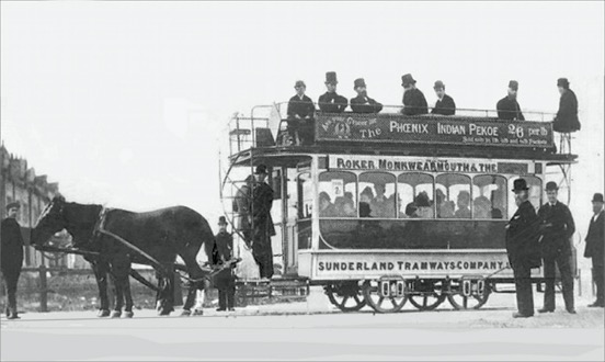 Sunderland Tramways Company horse tram 1880