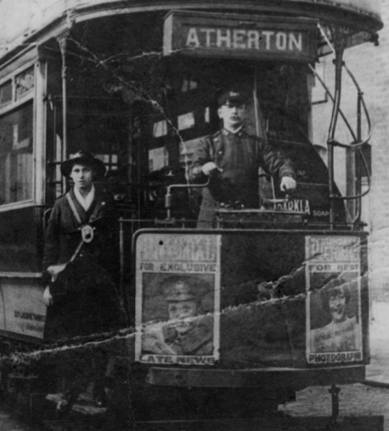South Lancashire Tramways Great War conductress