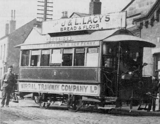 Wirral Tramway Company horse tram No 9