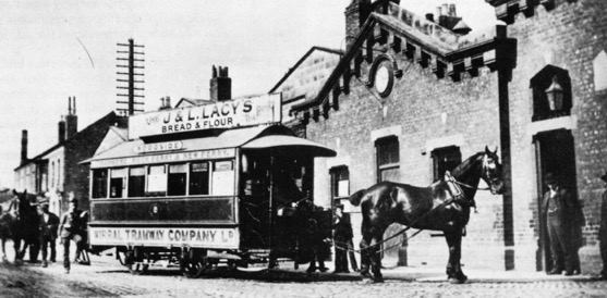 Wirral Tramway Company horse tram No 9