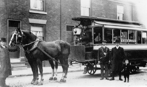 Stockport and Hazel Grove Carriage and Tramway Company tram driver and conductor