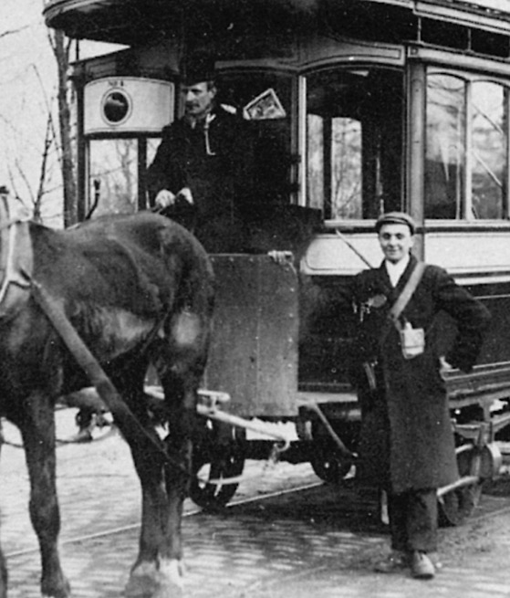 Stockport and Hazel Grove Carriage and Tramways Co Ltd driver and conductor