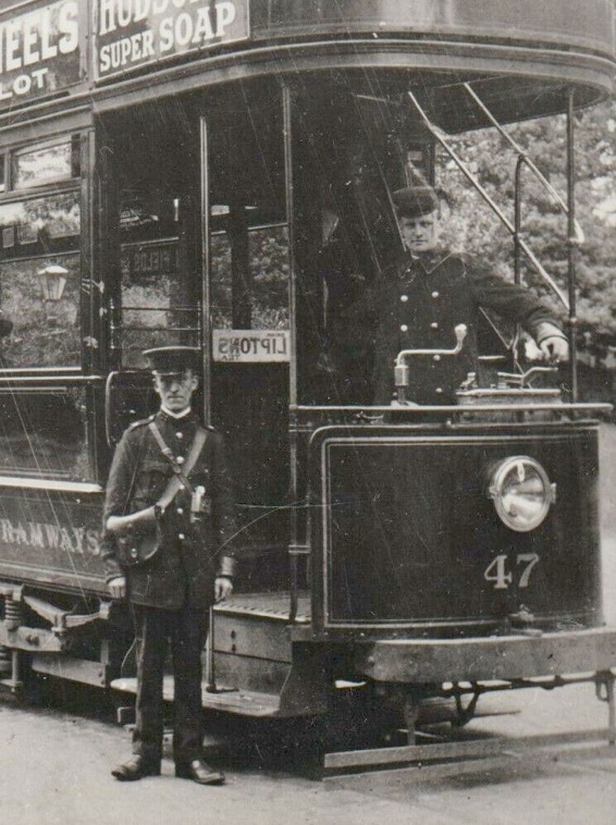 Wolverhampton Corporation Tramways tram no 47 and crew