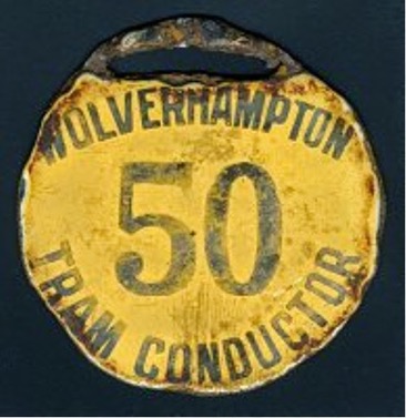 Wolverhampton Tram Conductor Licence badge