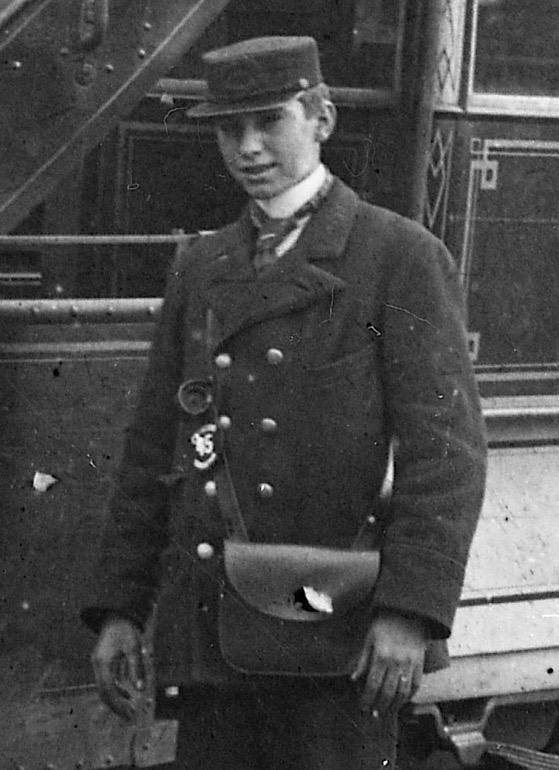 New St Helens and District Tramways Company tram conductor