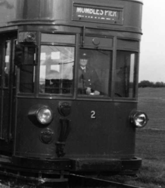 Swansea and Mumbles Railway Tram No 2 and motorman