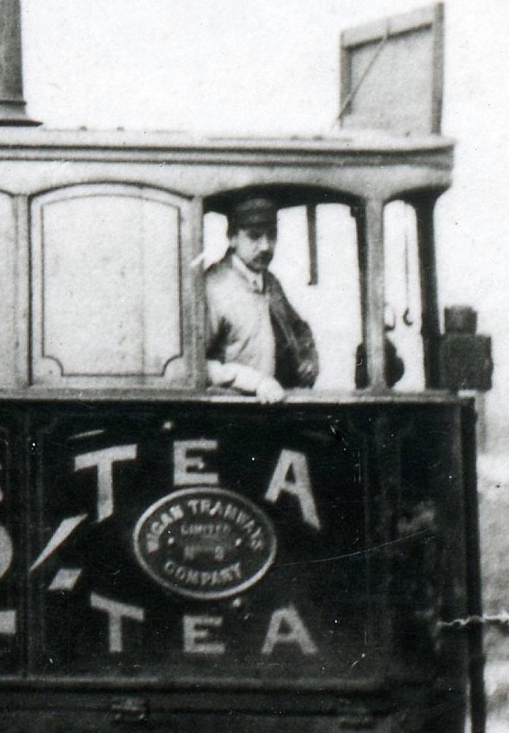 Wigan Tramways Company Steam Tram driver 1880s