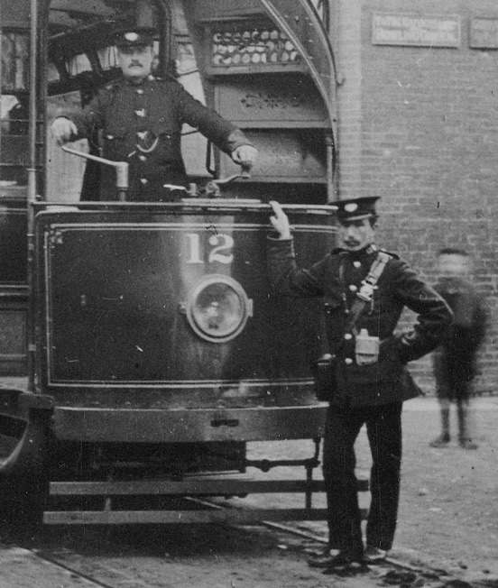Wakefield and District Light Railway Tram No 12 and crew