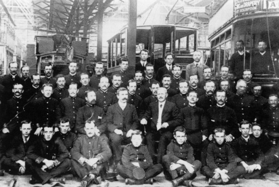 Worcester Electric Tramways staff photo