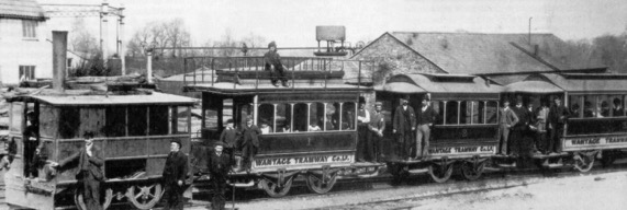 Wantage Tramway Engine No 4 and Trailers 1 , 2 and 3