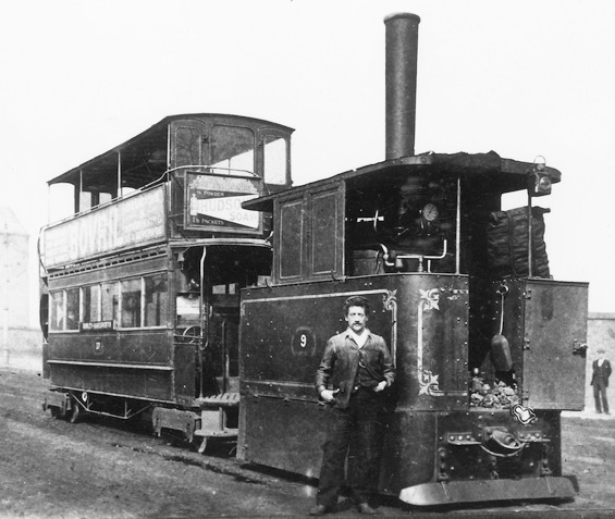 South Staffordshire Tramways Beyer Peacock Steam Tram No9 Dudley Station
