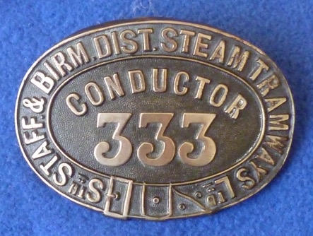 South Staffordshire and Birmingham District Steam Tramways cap badge
