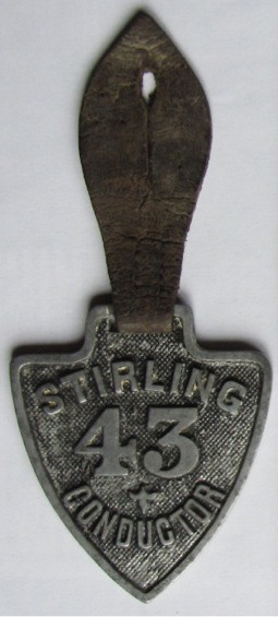 Stirling Tramways conductor licence No 43