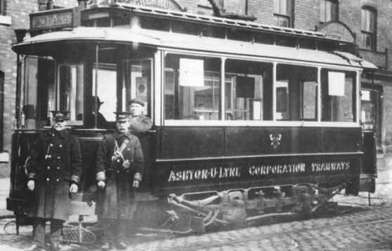 Ashton under Lyne Corporation Tramways Tram No 15 and crew