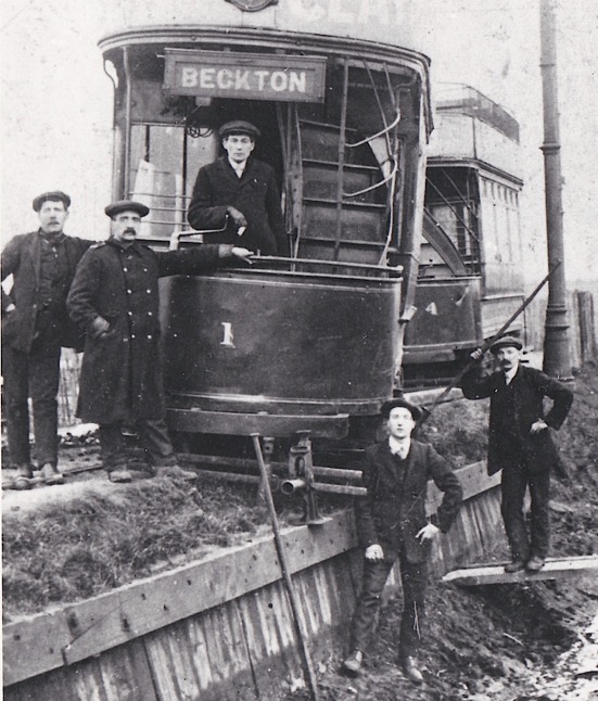 Barking UD Tramways Trams 1 & 4 Jenkins Lane c1910 