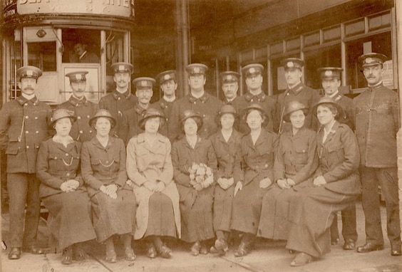 Birmingham Corporation Tramways tram conductress group photo
