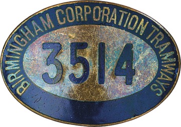 Birmingham Corporation Tramways cap badge