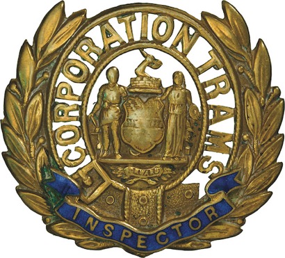 Birmingham Corporation Tramways Inspector cap badge