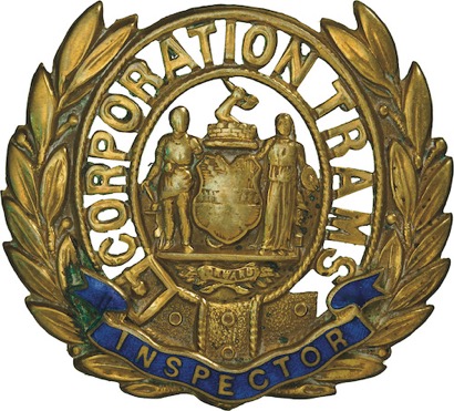 Birmingham Corporation Tramways Inspector cap badge