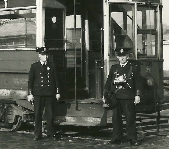 Bury Corproation Tramways Tram No 8 and crew