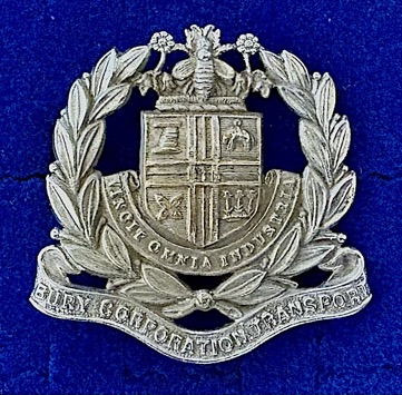 Bury Corporation Transport cap badge chrome–AWB