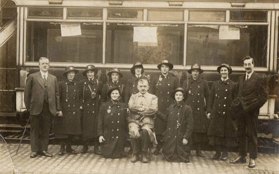 Bury Corporation Tramways Great War tram conductresses