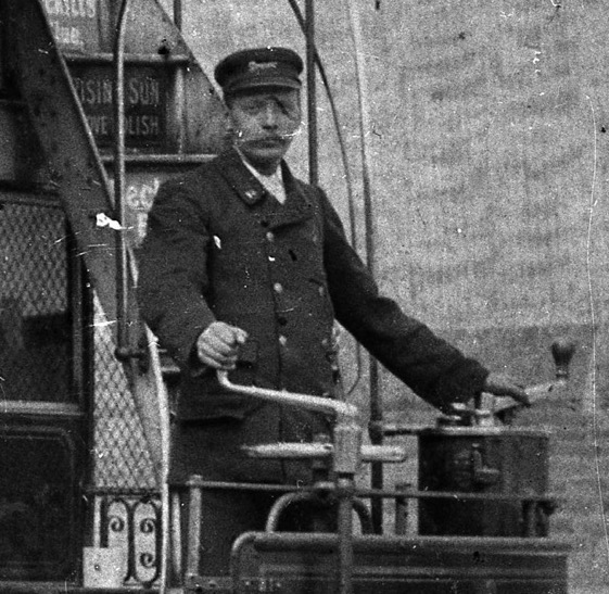 Bradford City Tramways Tram No 13 and tram driver