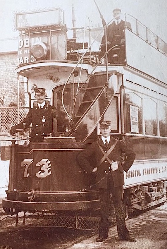 Bristol Tram No 73 and crew