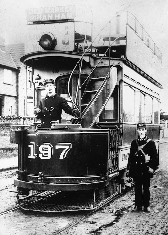 Bristol Tramways and Carriage Company Tram No 197 and crew