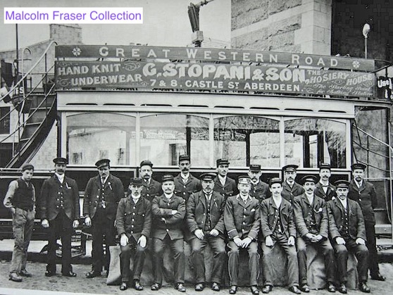 Aberdeen Corporation Tramways Mannofield depot staff 1903