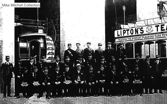 Aberdeen Corporation Tramways staff photo Woodside Depot