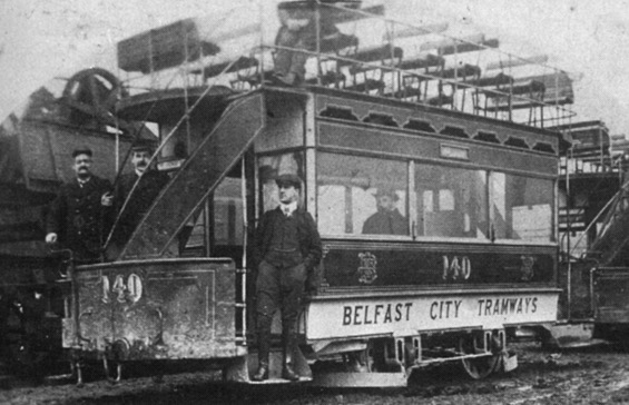 Belfast Street Tramways horse tram number 140
