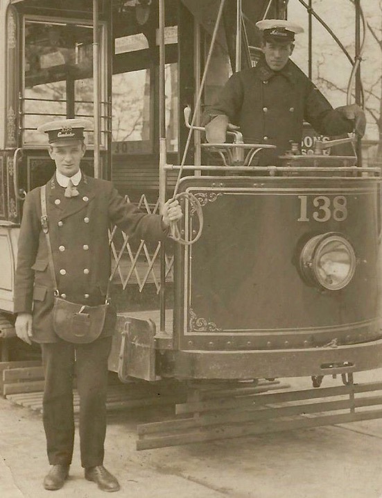 Belfast City Tramways Tram No 138 and crew