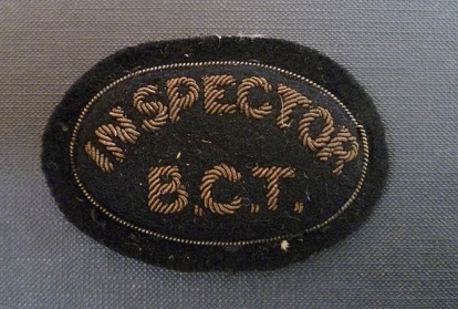 Belfast Corporation Tramways inspector's cap badge