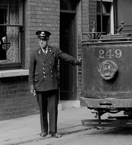 Belfast Corporation Tramways driver in 1953