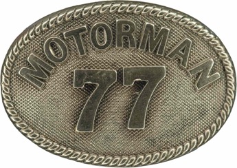 Bath Electric Tramways motorman grade badge