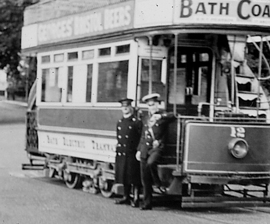 Bath Electric Tramways Tram No 12 and crew