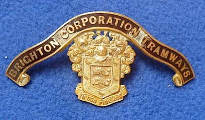 Brighton Corporation Tramways cap badge