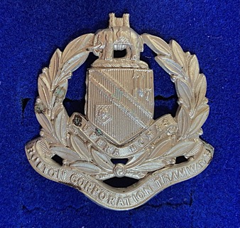 Bolton Corporation Tramways cap badge nickel